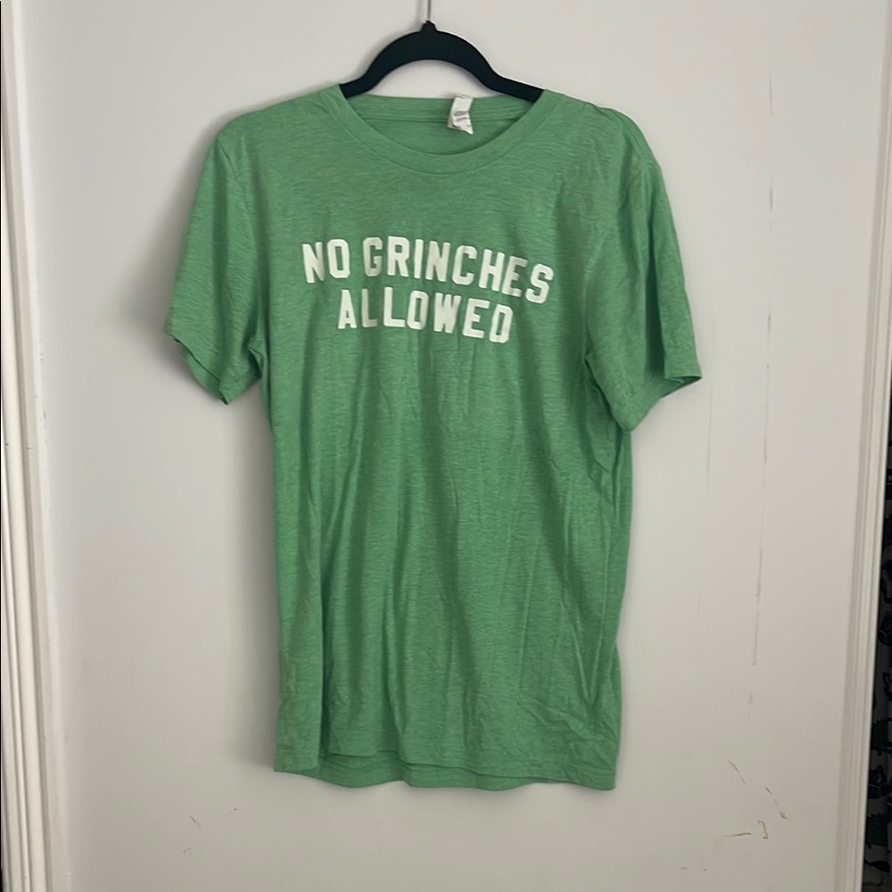 Anvil Green Short Sleeve Tee Casual Crew Neck